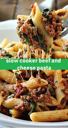  slow cooker beef and cheese pasta 