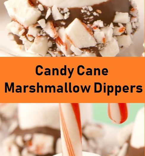 Candy Cane Marshmallow Dippers
