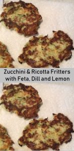 Zucchini & Ricotta Fritters with Feta, Dill and Lemon