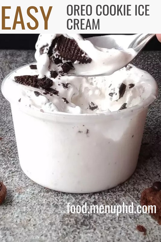 Easy Oreo Cookie Ice Cream