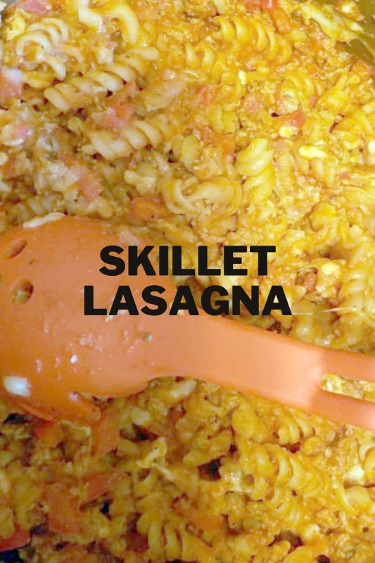 Skillet Lasagna Recipe with Rotini
