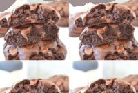 Soft Double Chocolate Brownie Cookies