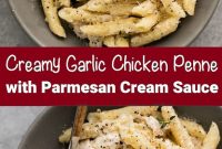 Creamy Garlic Chicken Penne with Parmesan Cream Sauce
