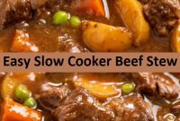 Easy Slow Cooker Beef Stew