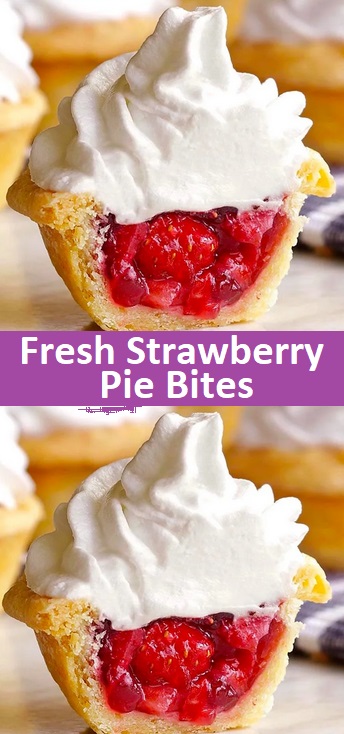 Fresh Strawberry Pie Bites