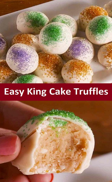 Easy King Cake Truffles