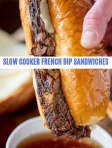 SLOW COOKER FRENCH DIP SANDWICHES