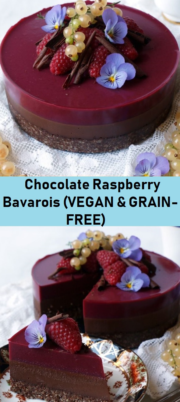 Chocolate Raspberry Bavarois (VEGAN & GRAIN-FREE)