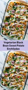 Vegetarian Black Bean Sweet Potato Enchiladas