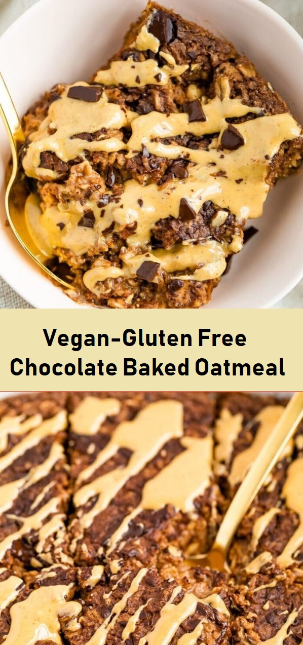 Vegan-Gluten Free Chocolate Baked Oatmeal