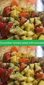 Cucumber Tomato Salad With Avocado