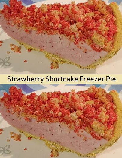 Strawberry Shortcake Freezer Pie
