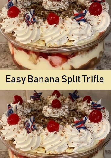 Easy Banana Split Trifle