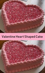 Easy Valentine Heart-Shaped Cake