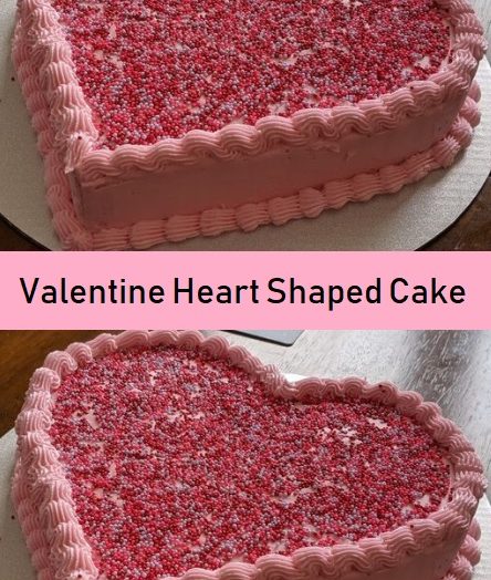 Easy Valentine Heart-Shaped Cake