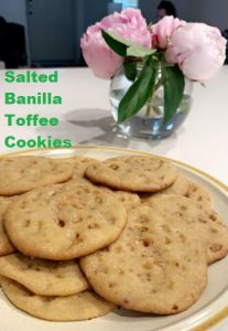 Salted Banilla Toffee Cookies