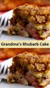 Easy Grandma’s Rhubarb Cake