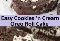 Easy Cookies ‘n Cream Oreo Roll Cake
